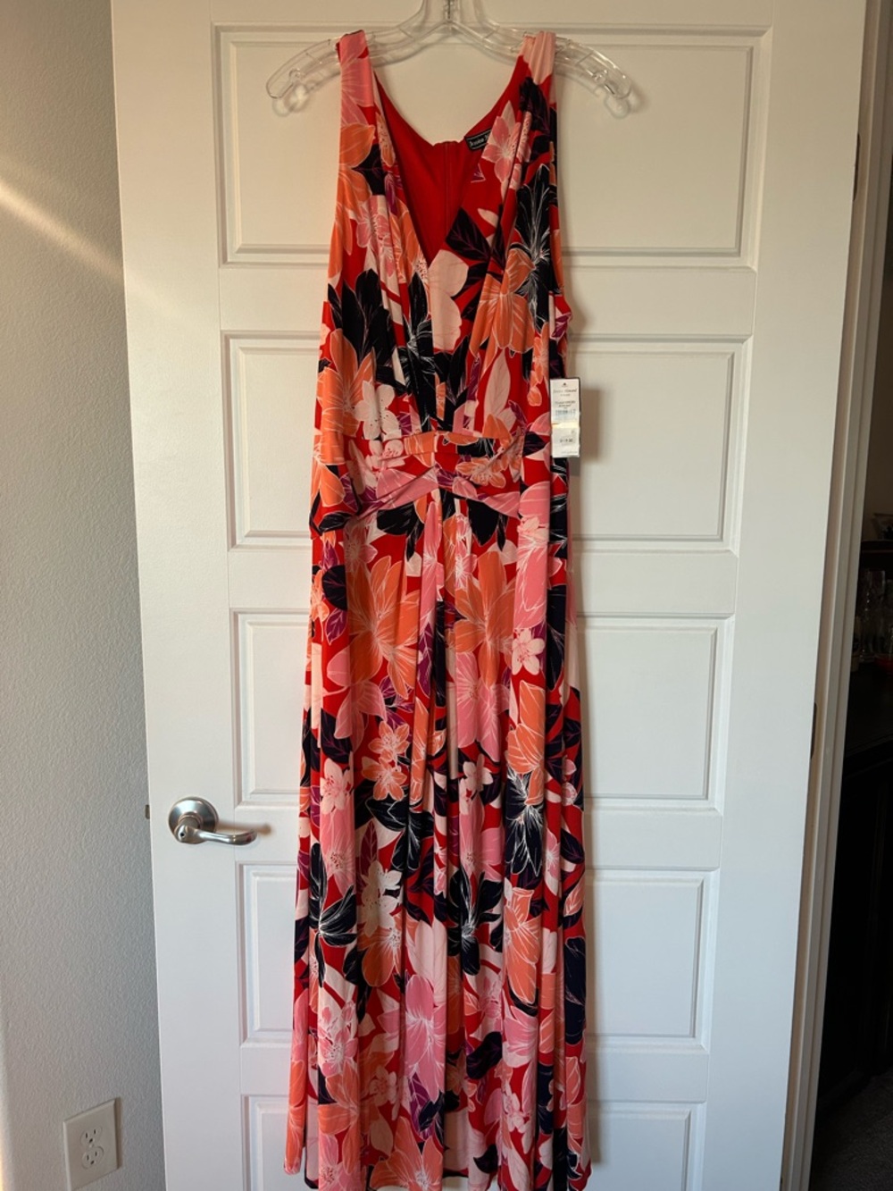 NWT Jessica Howard Size 24W Floral V-Neck Maxi Dress